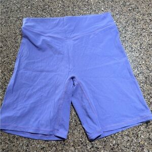 High-Waist Lavender Bike Shorts for Women — Supportive Stretch